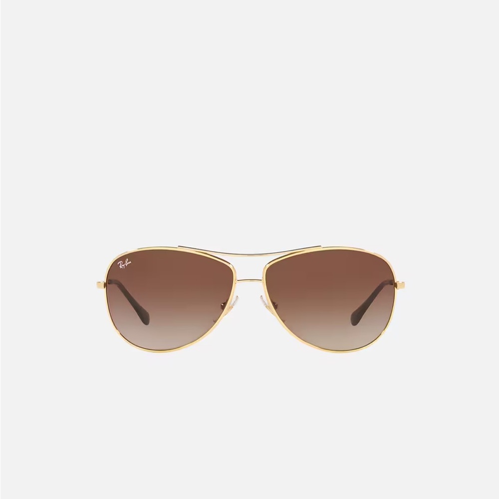 Ray-Ban Unisex Aviator Sunglasses Gold Frame Brown Gradient Lenses